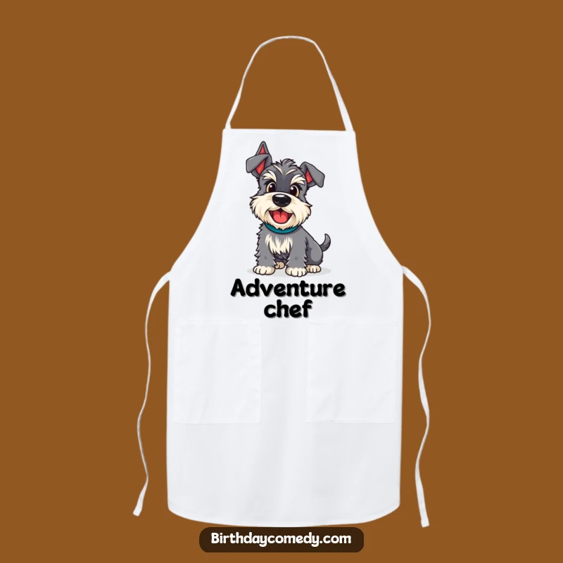 Funny Schnauzer Adventure Wiggle Apron - Kitchen Fun for the Enthusiast