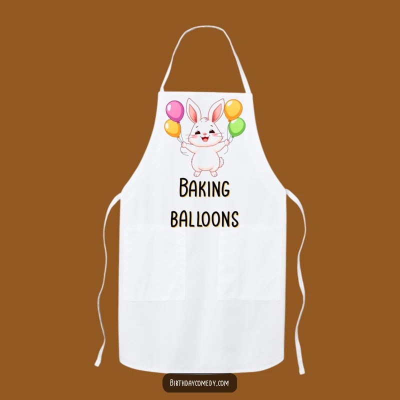 Funny Bunny Balloon Apron: Kitchen Wear With Juggling Bunny, Ideal Funny Gift for Bakers