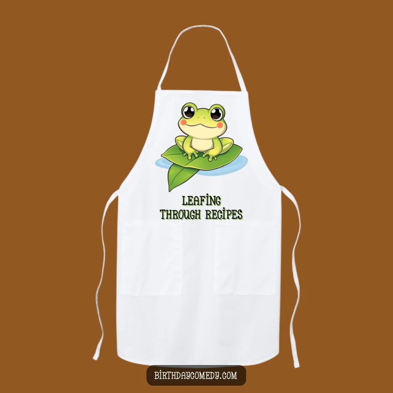 Funny Floating Frog Apron: Cook with Contentment and Joy Gift