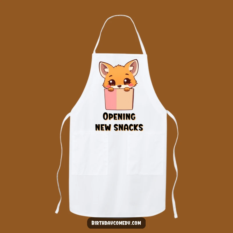 Funny Fox Apron: Chef's Delight with Peeking Fox, Perfect Funny Gift for Cooks