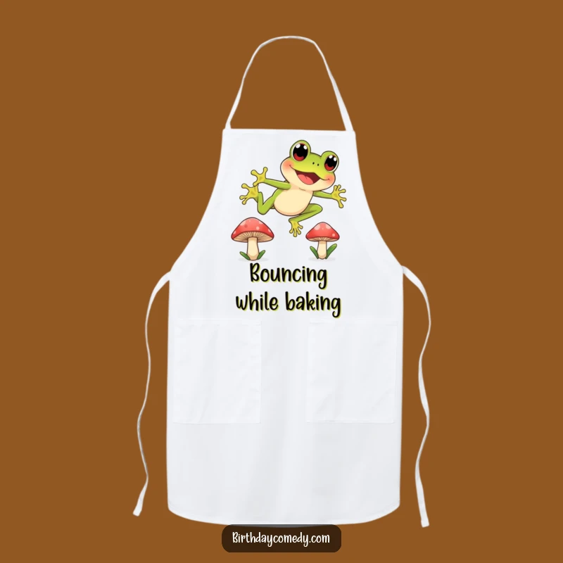 Funny Frog Leap Apron: Joyful Character for Energetic Kitchens