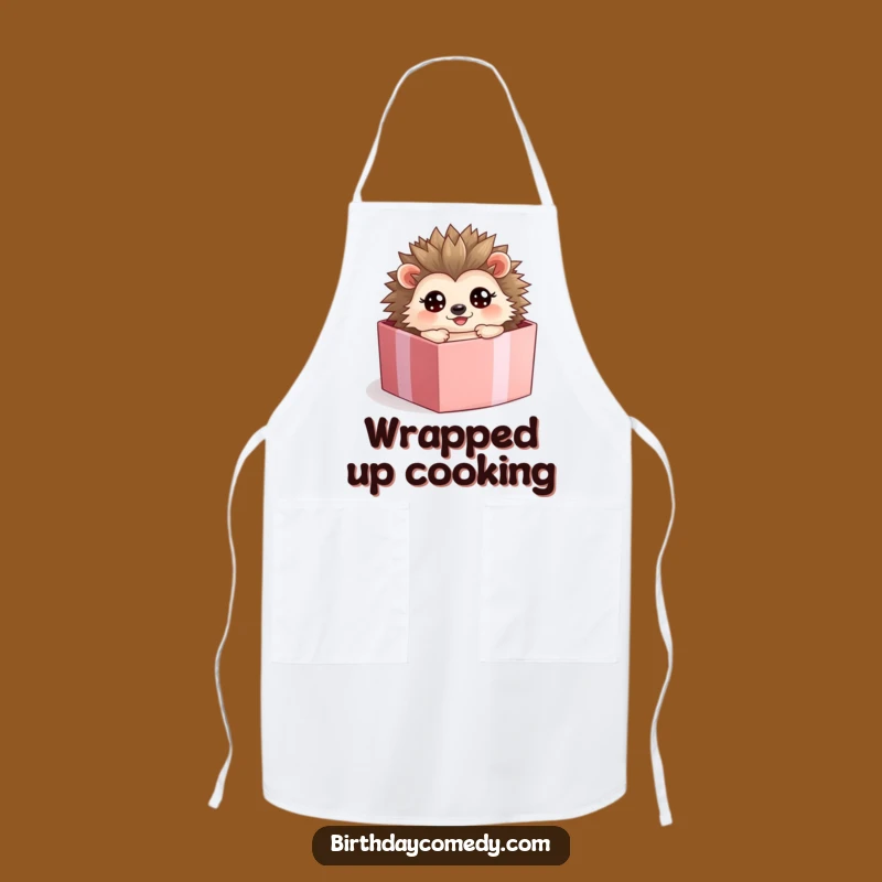 Funny Hedgehog Present Box Apron: Happy Chef Helper, Practical Funny Gift