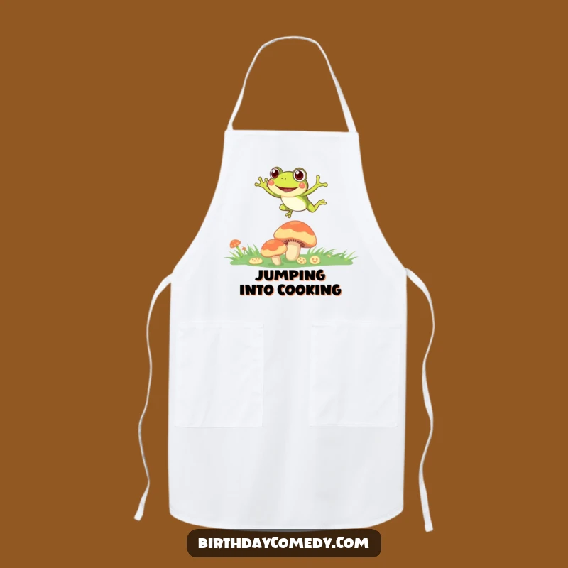 Funny Jumping Frog Apron: Splashy Kitchen Style for Adventurous Cooks