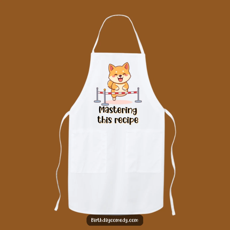 Funny Shiba Inu Gamer Apron: Virtual Chef's Determined Funny Gift