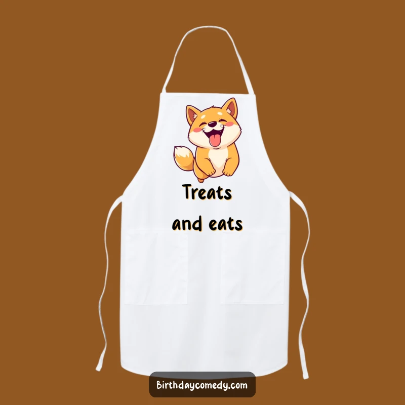 Funny Shiba Inu Virtual Treat Apron - Kitchen Fun for Dog Lovers