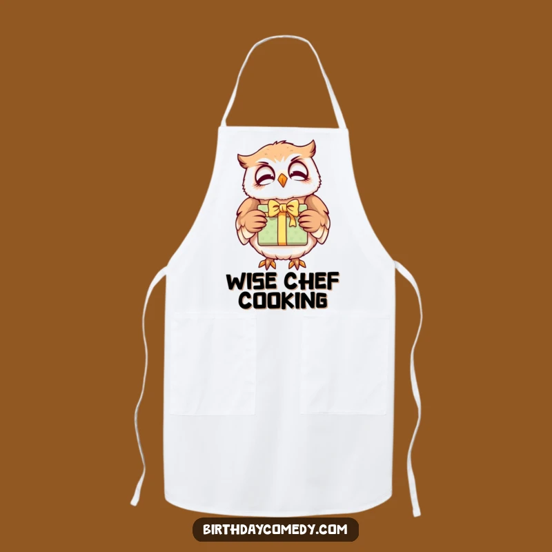 Funny Giggling Owl Gift Apron: Wise Chef Helper, Practical Funny Gift