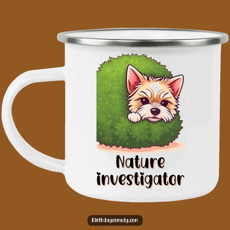 Funny Terrier Camping Mug: Adorable Sips from the Outdoors