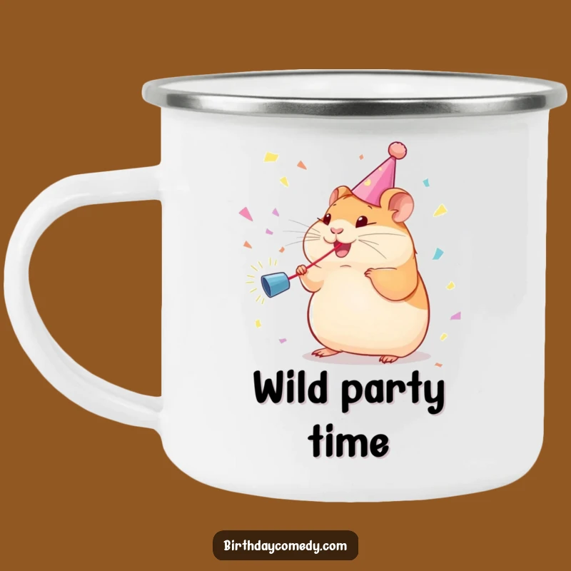 Funny Hamster Camping Mug: Party Design, Perfect Funny Gift for Outdoors