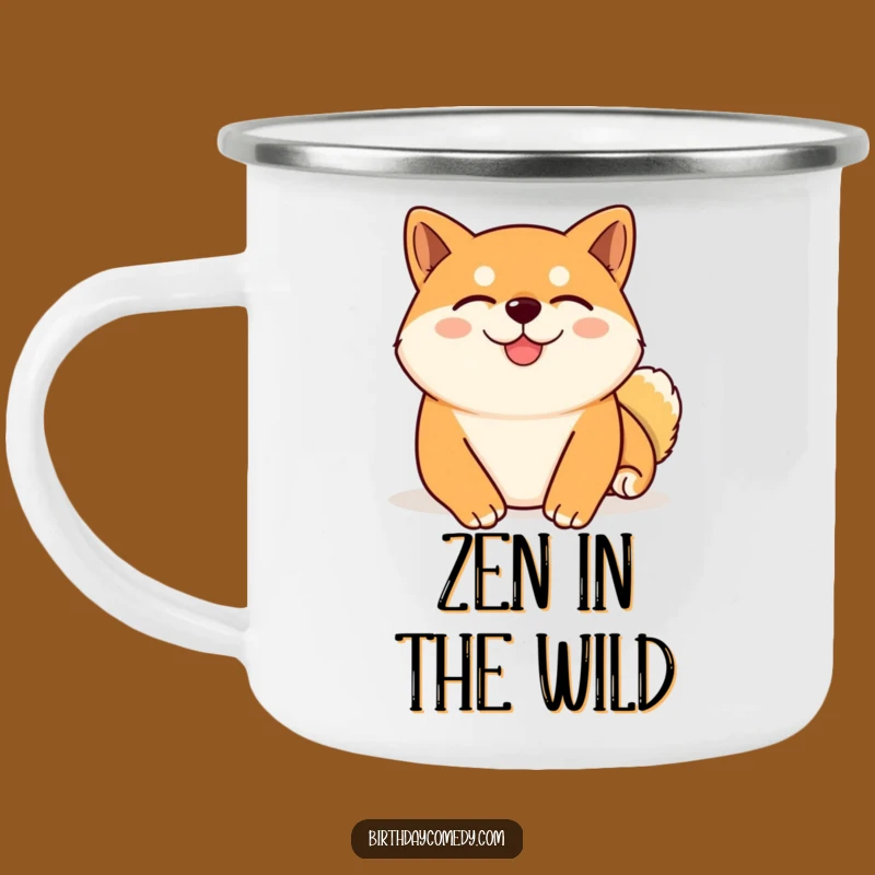 Funny Shiba Inu Relax Camping Mug - Shiba Inu Virtual Belly Rub Outdoor Gift