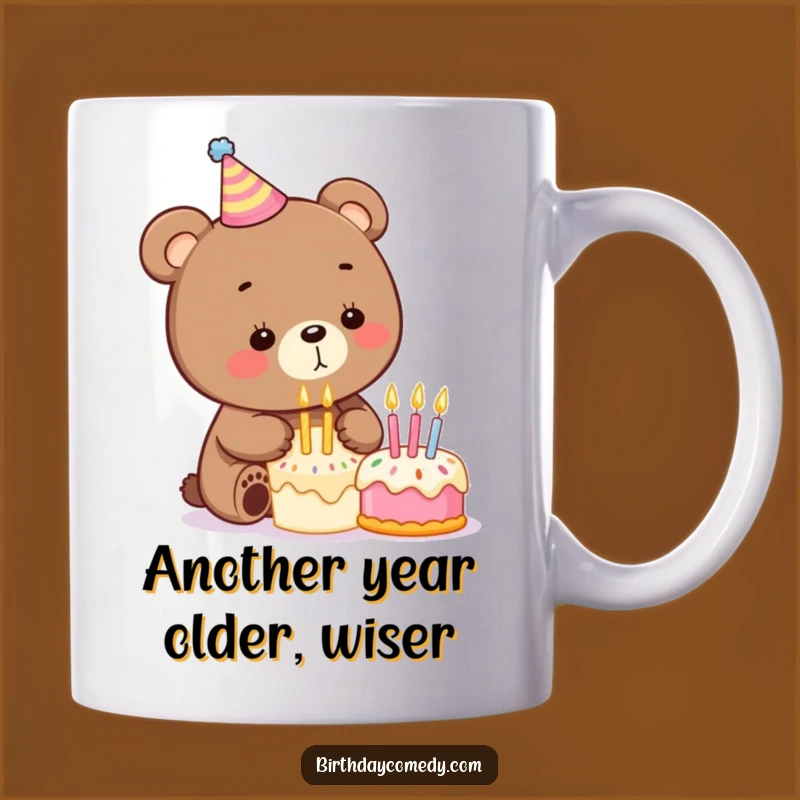 Funny Birthday Bear Mug: A Playful Party Animal Gift Perfect for Birthdays!