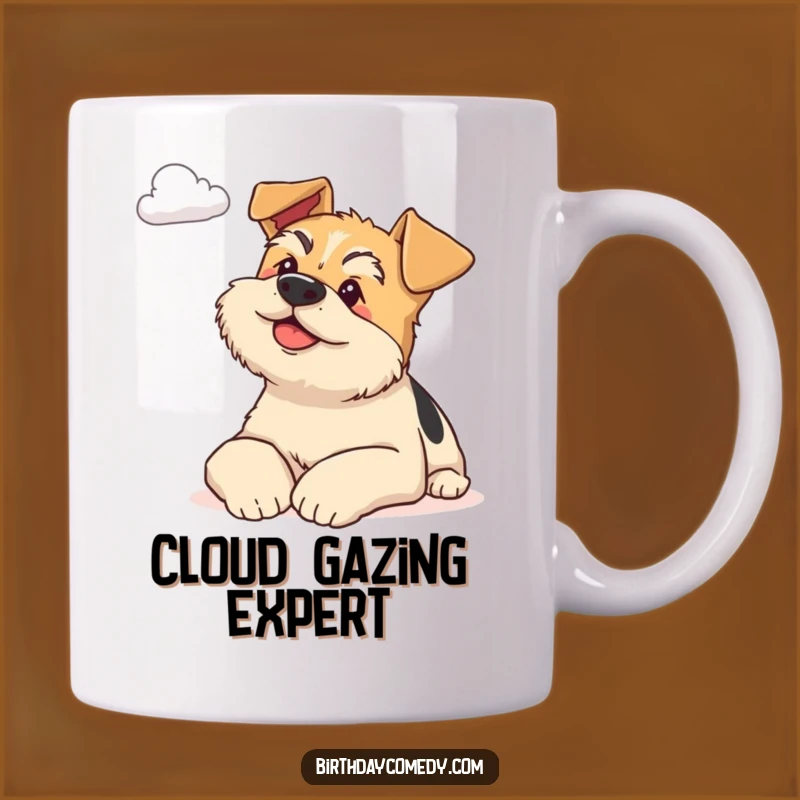Funny Dog Mug: Content Terrier Gazing, A Peaceful Gift for Pet Lovers