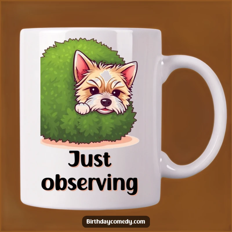 Funny Dog Mug: Terrier Puppy Peeking, Adorable Gift for Pet Lovers