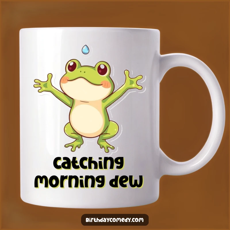 Funny Frog Dewdrop Mug: A Whimsical Gift for Daily Smiles