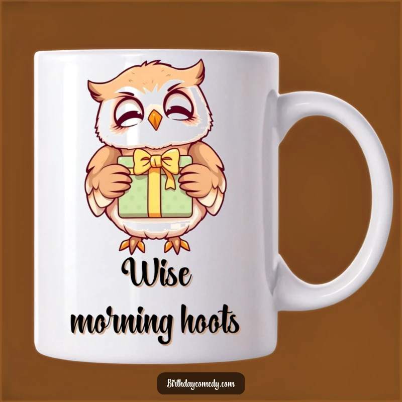 Funny Giggling Owl Gift Mug: Wise & Merry Character, Perfect Funny Gift Idea