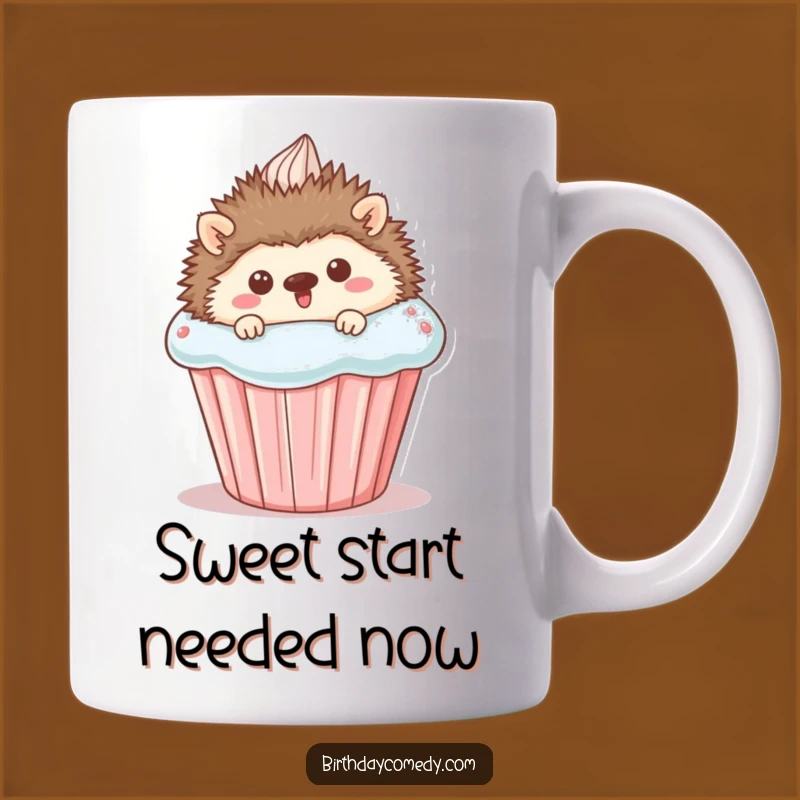 Funny Hedgehog Cupcake Mug - Adorable Surprise Gift for Sweet Treat Lovers
