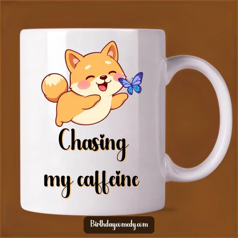 Funny Shiba Inu Digital Butterfly Mug: Hilarious Gift for Techy Dog Lovers!
