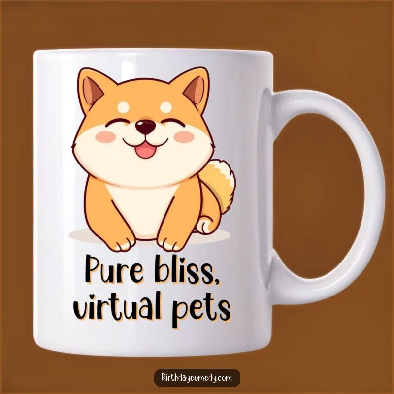 Funny Shiba Inu Relax Mug - Content Shiba Inu Virtual Belly Rub Gift