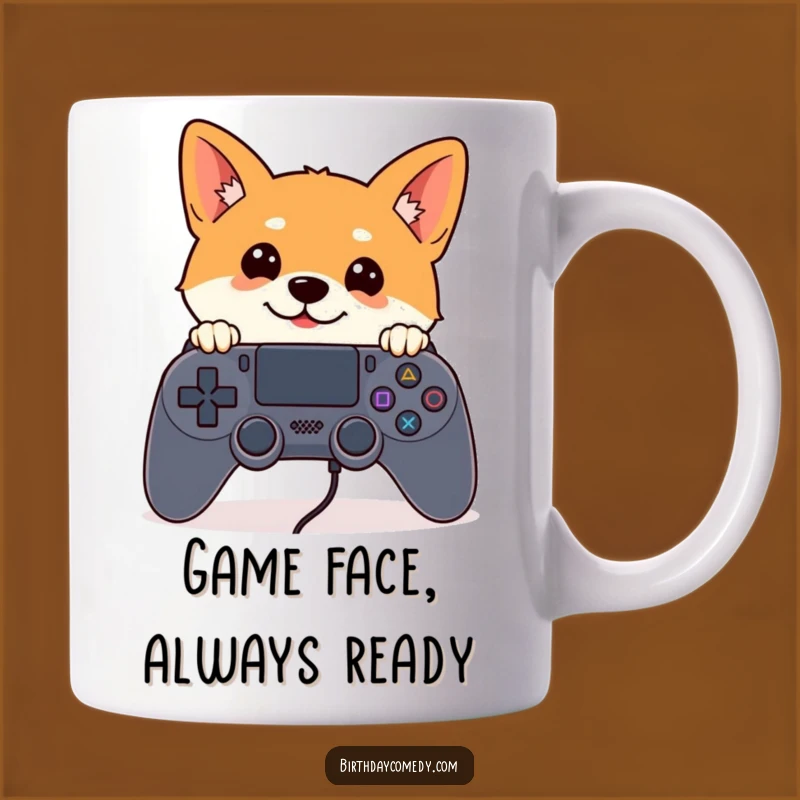 Funny Shiba Inu Gamer Mug - Curious Shiba Inu Controller Peek Gift