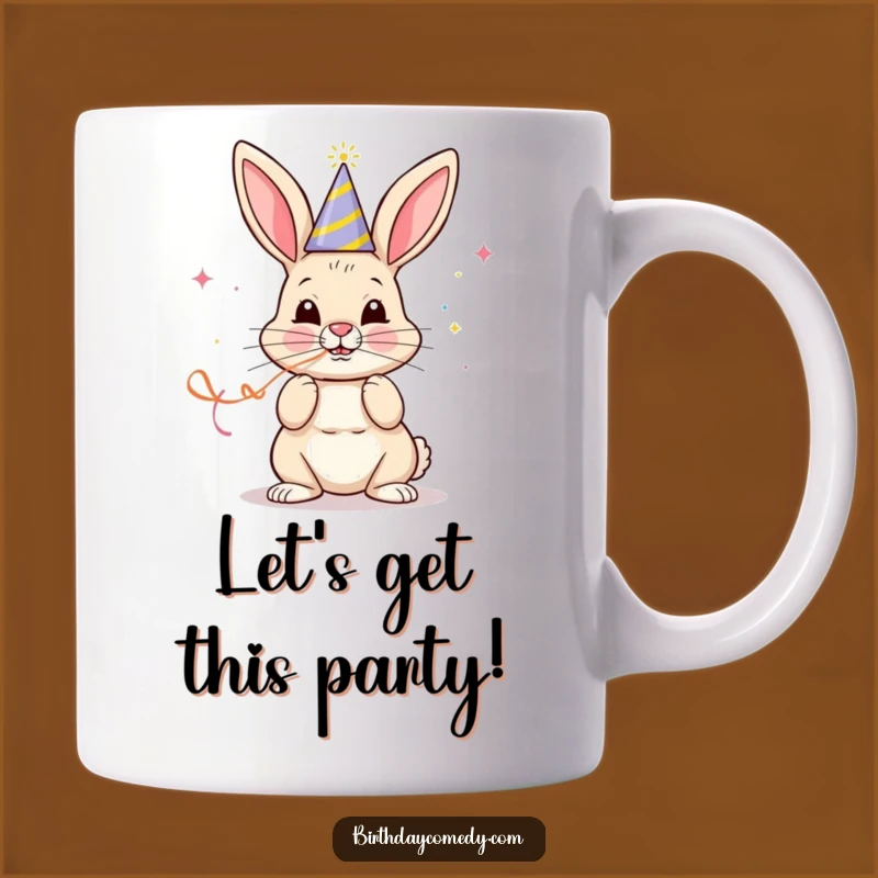 Funny Party Bunny Mug: Determined Celebration Fun, Perfect Gift for Party Animals