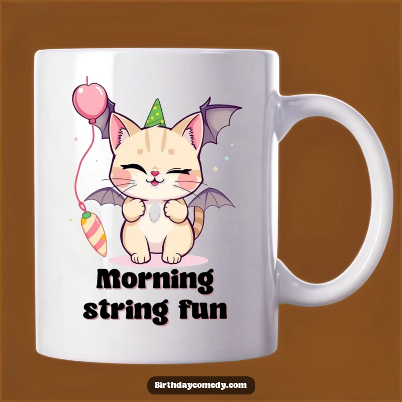 Funny Cat Mug: Winking Streamer Player, Perfect Playful Party Gift