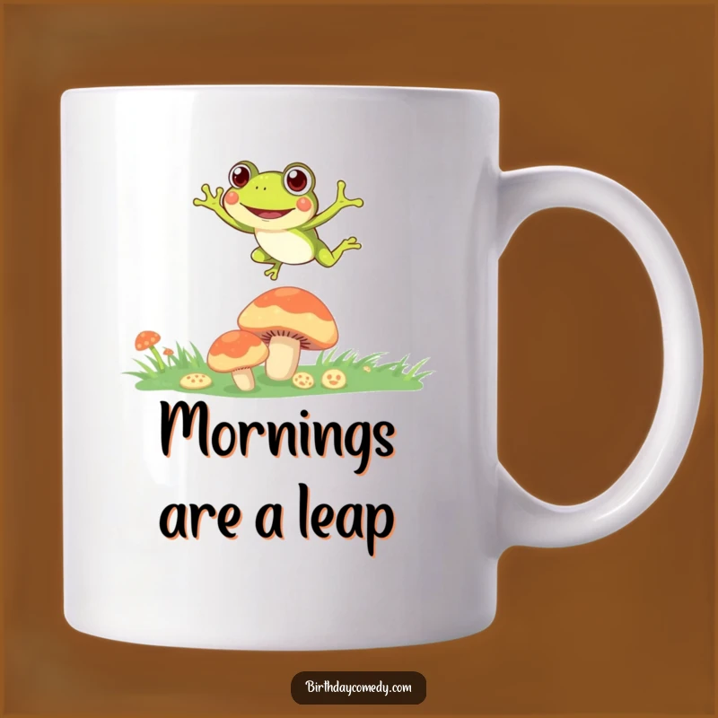 Funny Jumping Frog Mug: Curious Amphibian Adventure Gift for Whimsical Drinkers