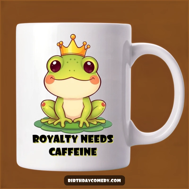 Funny Crown Frog Mug: A Royal Joyful Amphibian Gift for Frog Lovers