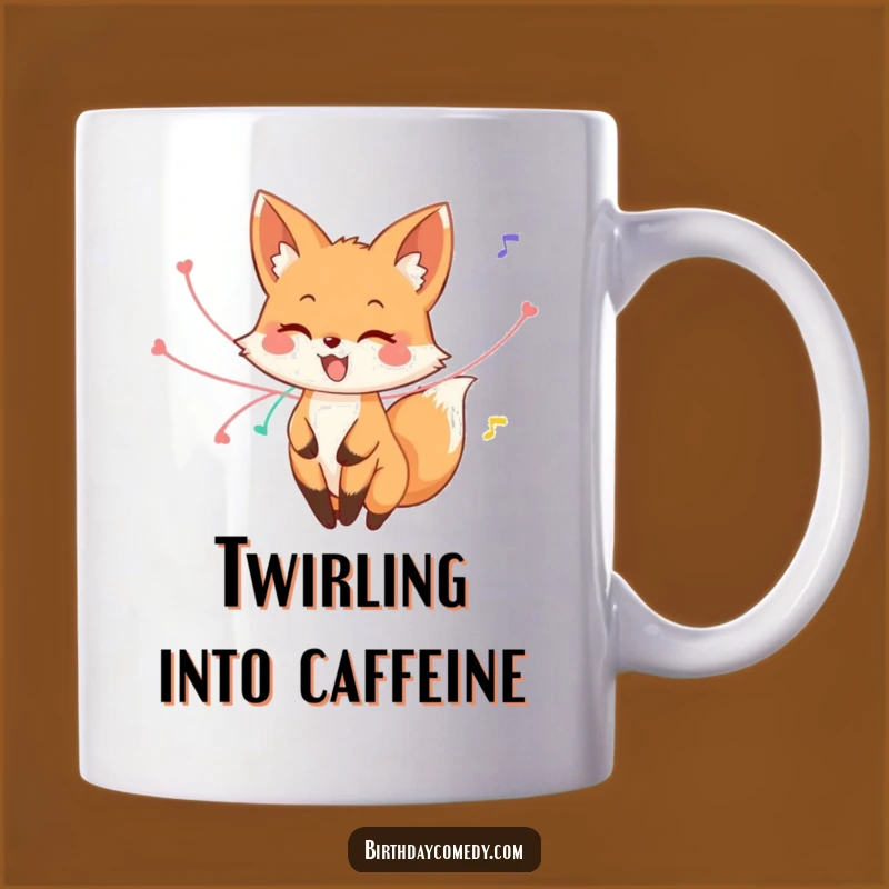 Funny Fox Streamer Twirl Mug: A Hilarious Gift for Party Animals and Fox Lovers