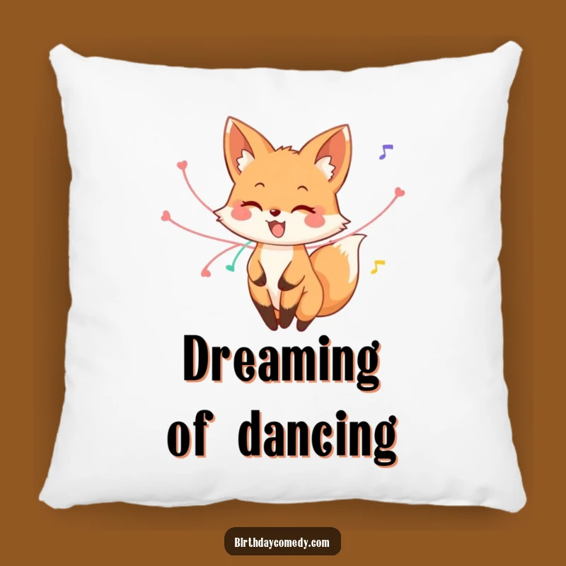 Cozy Funny Fox Streamer Twirl Pillow: Snuggle Up with Hilarious Party Cuteness