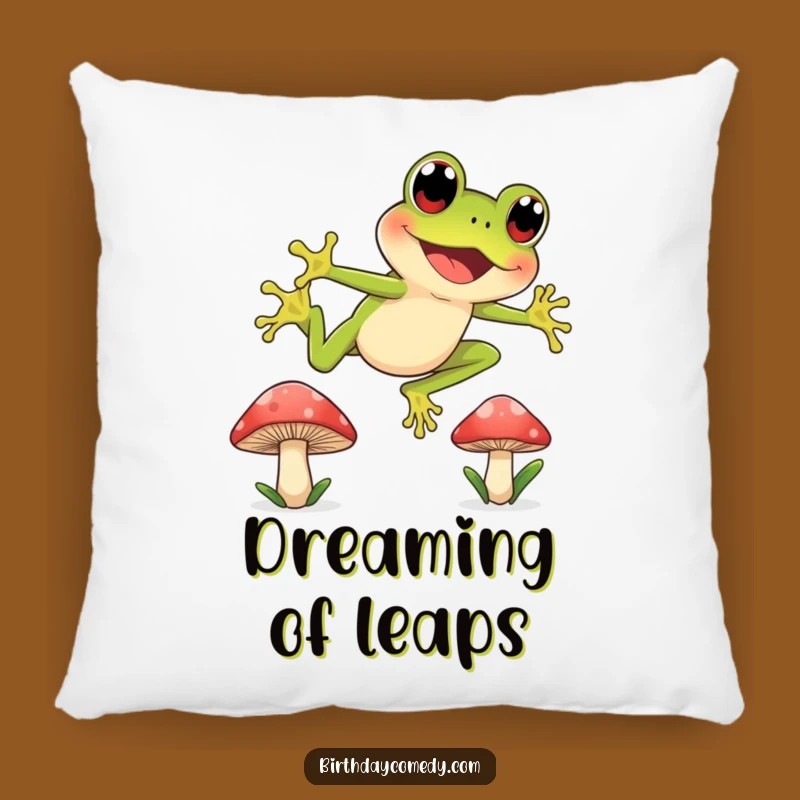 Funny Frog Leap Pillow: Joyful Comfort for Energetic Spaces
