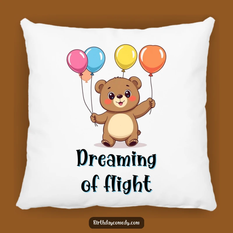 Funny Bear Juggling Balloons Pillow: Soft Comfort, Cheerful Character, Sweet Funny Gift