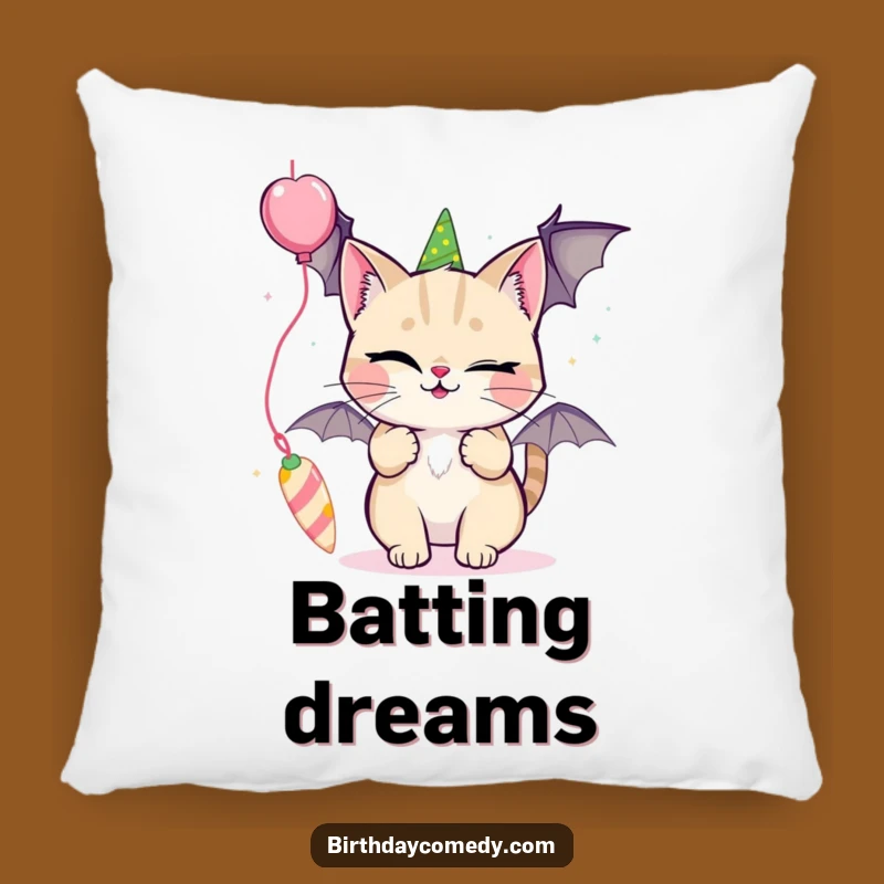 Funny Cat Pillow: Cozy Cushion with Winking Streamer Player, Perfect Gift