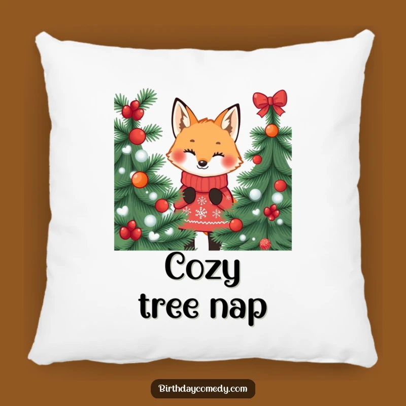 Funny Fox Jumper Pillow: Cozy Peek-a-Boo Cushion Gift