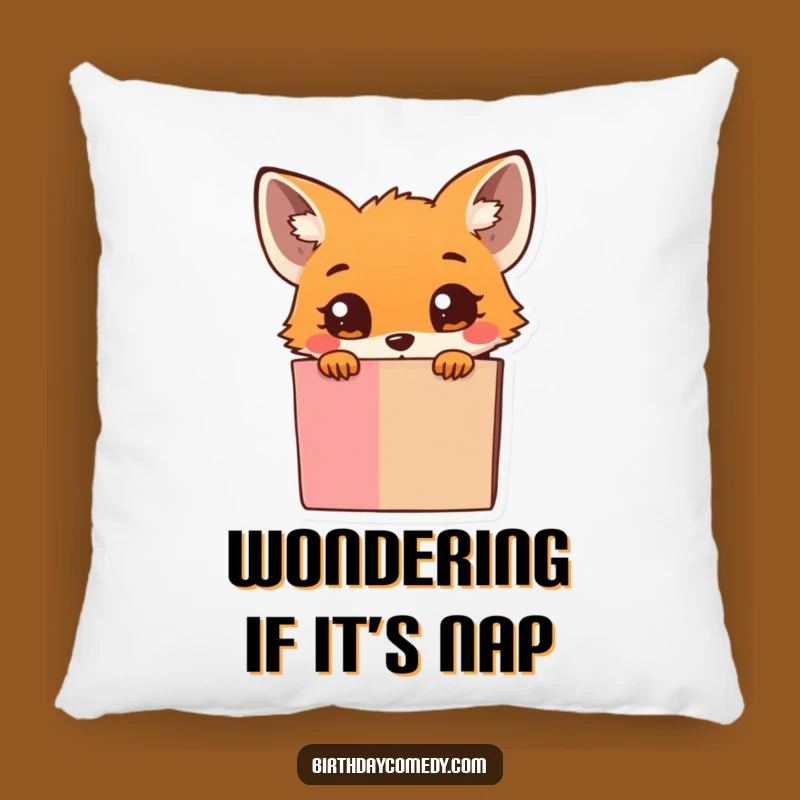 Funny Fox Pillow: Cozy Peeking Fox Cushion, Ideal Funny Gift for Comfort