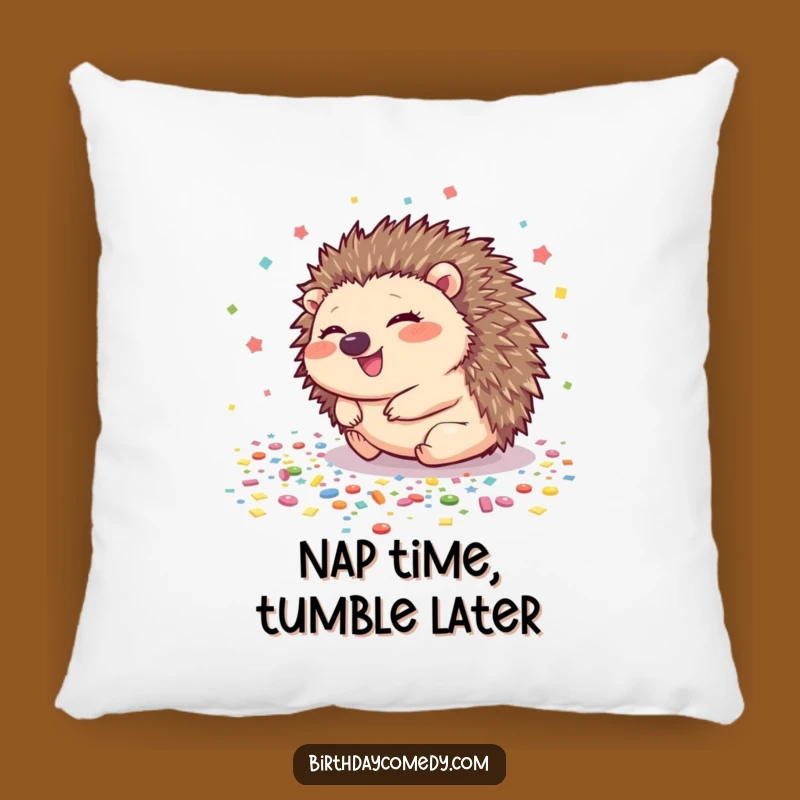 Funny Hedgehog Pillow: Snuggle Up with Rolling, Giggling Cuteness!