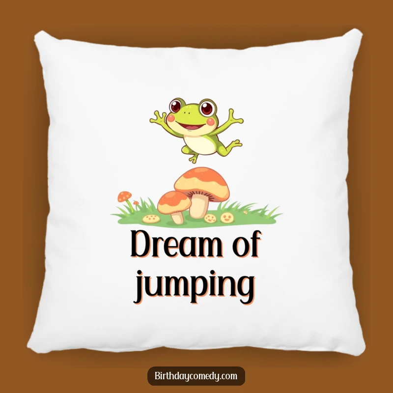 Funny Jumping Frog Pillow: Soft Comfort for Curious Dreamers