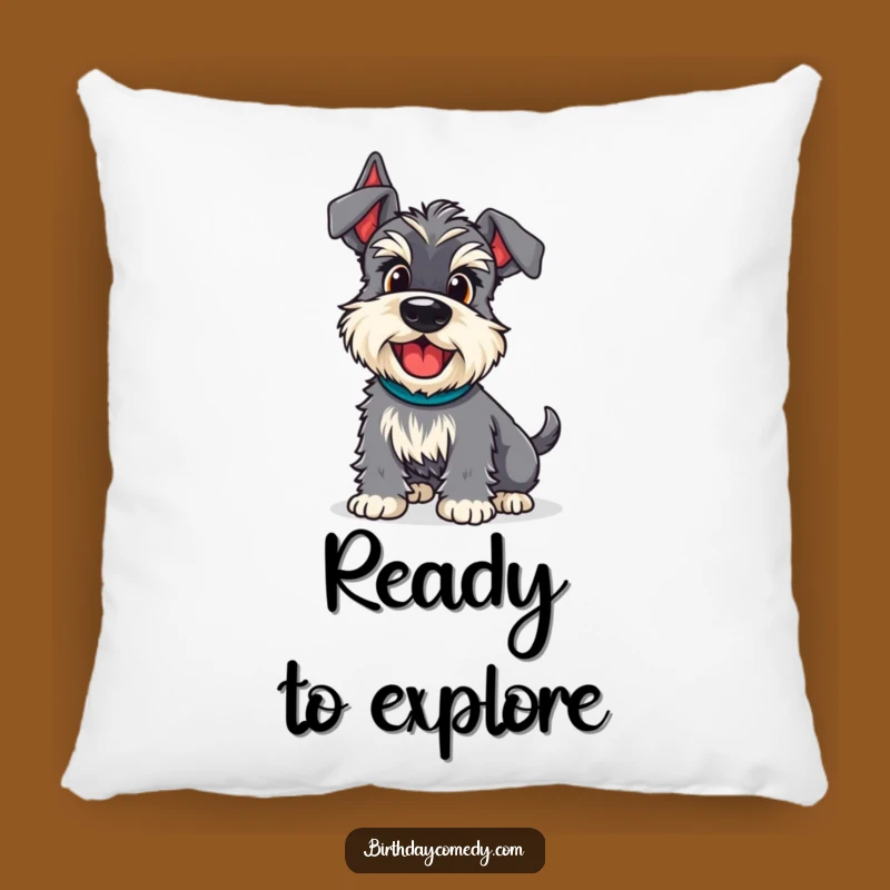 Funny Schnauzer Adventure Wiggle Pillow - Cozy and Cheerful Home Decor