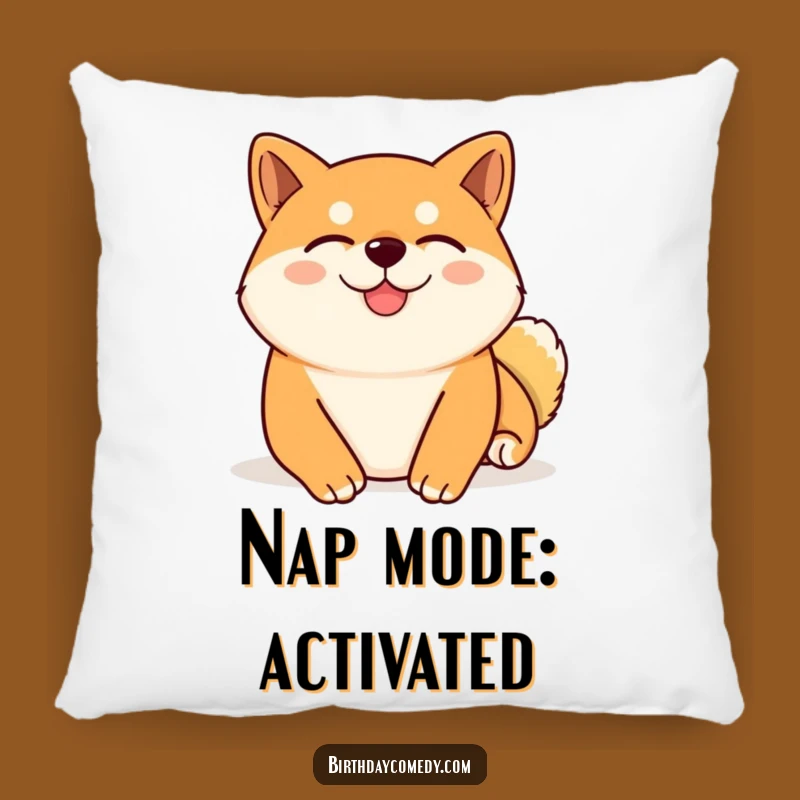 Funny Shiba Inu Relax Pillow - Content Shiba Inu Virtual Belly Rub Cushion