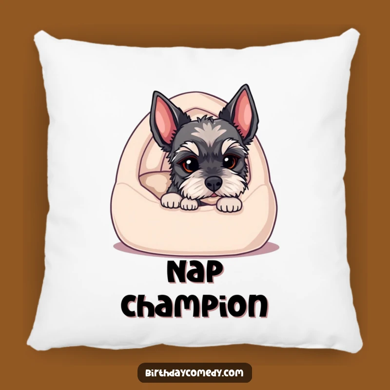 Funny Schnauzer Puppy Dream Pillow: Comfort Meets Adorable Cuteness