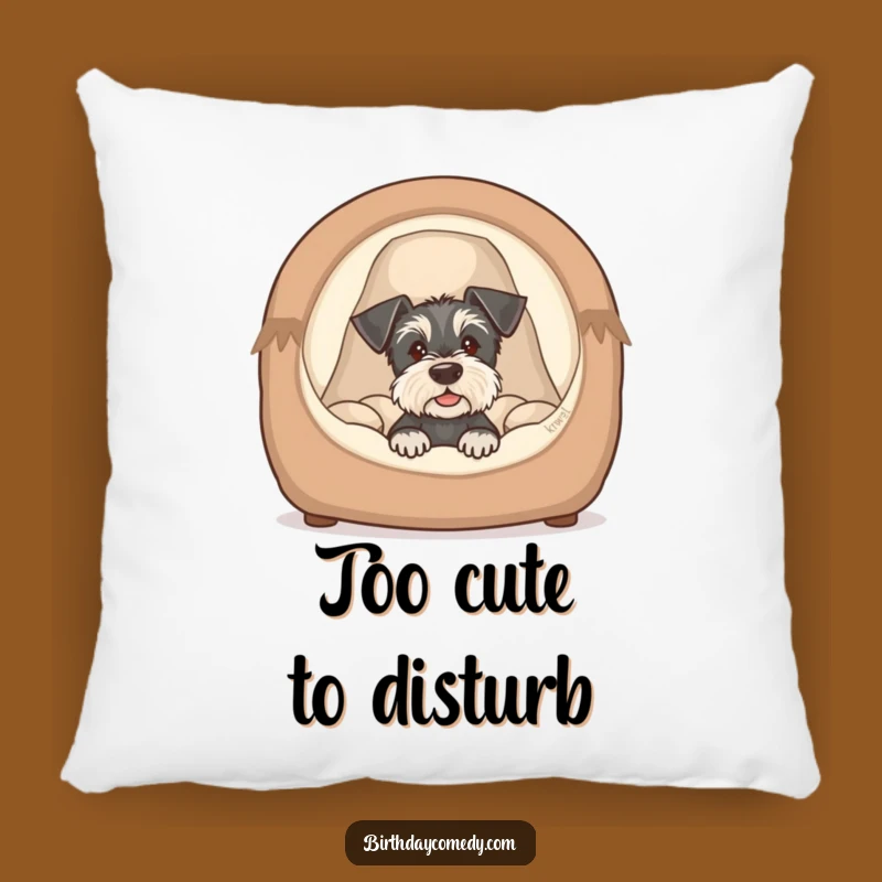 Funny Schnauzer Puppy Bed Pillow - Cozy and Cute Home Decor Gift