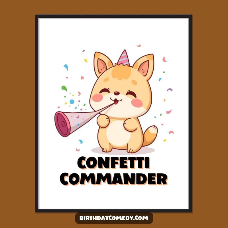 Funny Kawaii Party Animal Digital Art: Hilarious Printable Decor for Festive Spaces