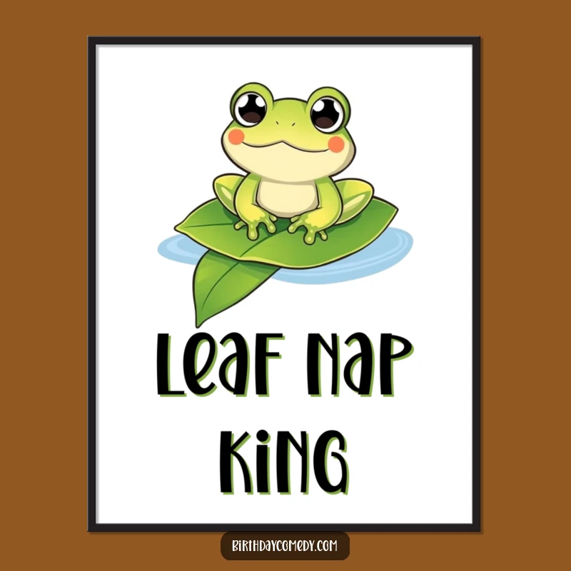 Funny Floating Frog Digital Art: Instant Bliss for Your Walls Gift
