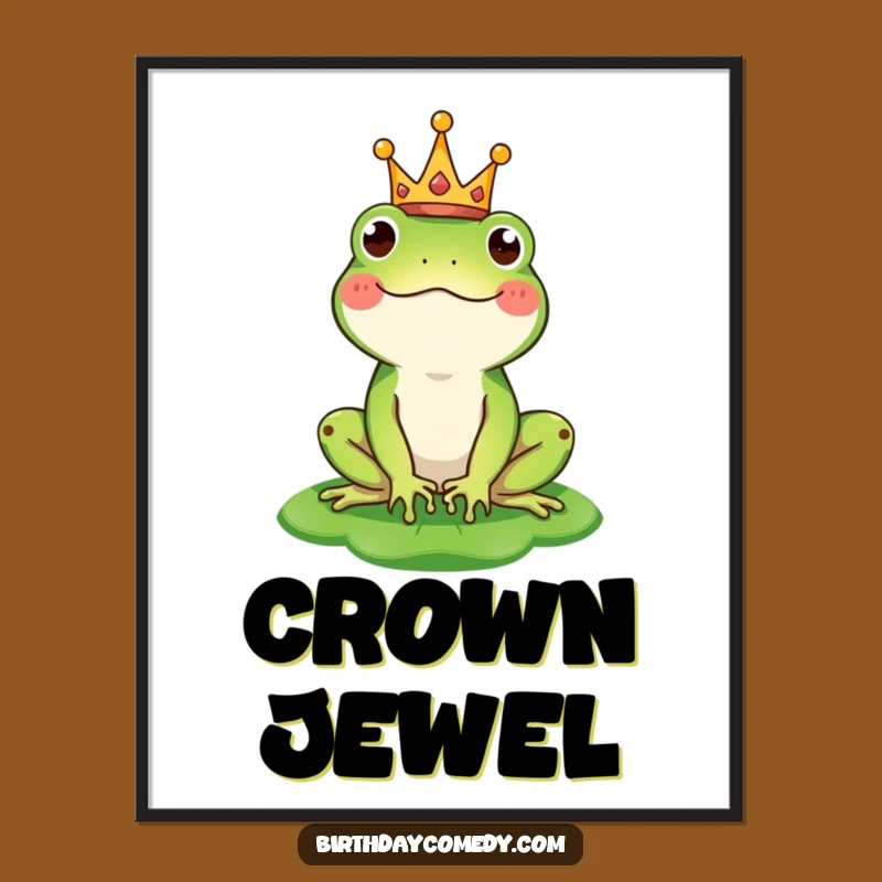 Funny Frog King Digital Art: Royal Print for Whimsical Decor