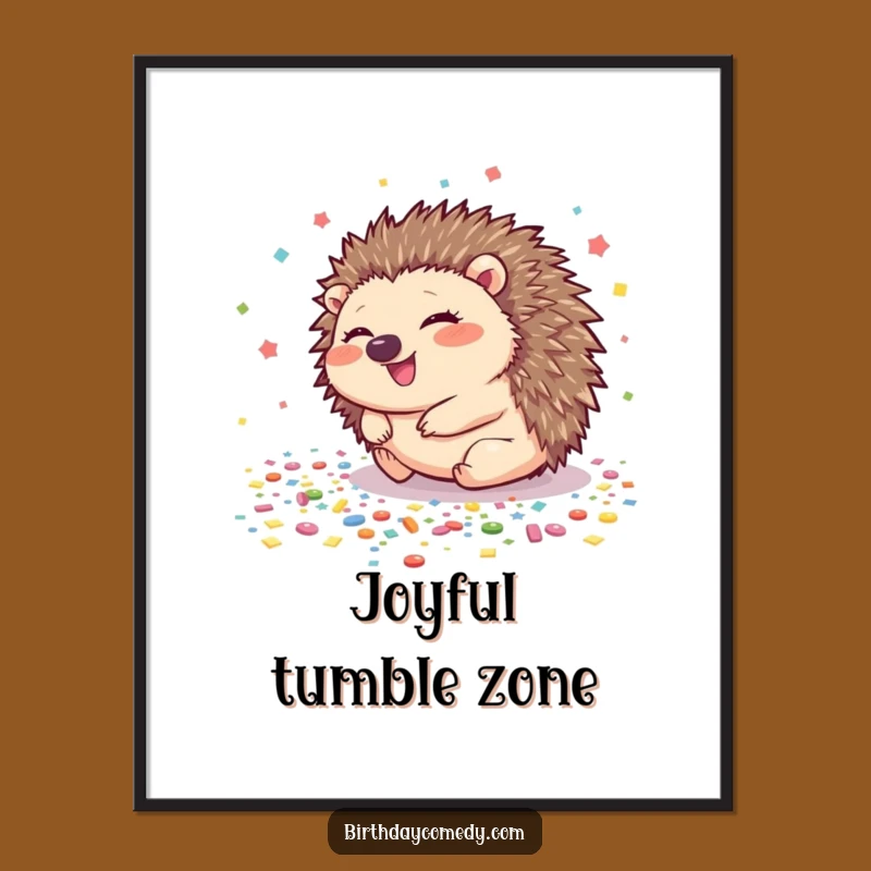 Funny Hedgehog Digital Art Print: Instant Joyful Decor Download!