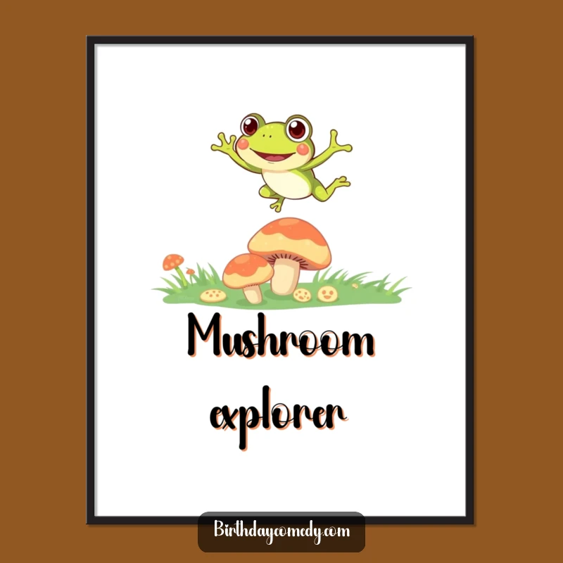 Funny Jumping Frog Digital Art: Printable Adventure for Whimsical Decor