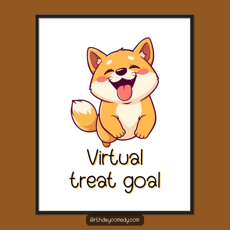 Funny Shiba Inu Virtual Treat Digital Art - Instant Doggy Decor