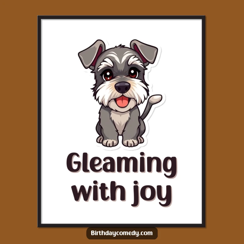 Funny Schnauzer Playful Intent Digital Art - Instant Mischief, Humorous Decor
