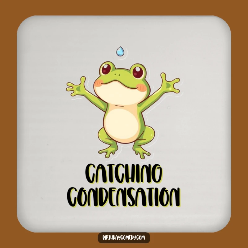Funny Frog Dewdrop Coaster: Protect Surfaces with Playful Charm Gift