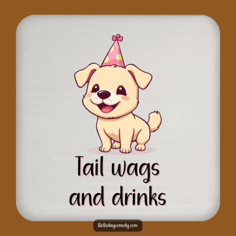 Funny Dog Coaster Set - Silly Party Wag for Joyful Table Protection