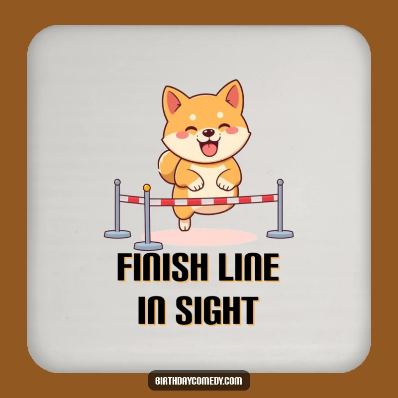 Funny Shiba Inu Gamer Coaster: Virtual Obstacle Protection Funny Gift