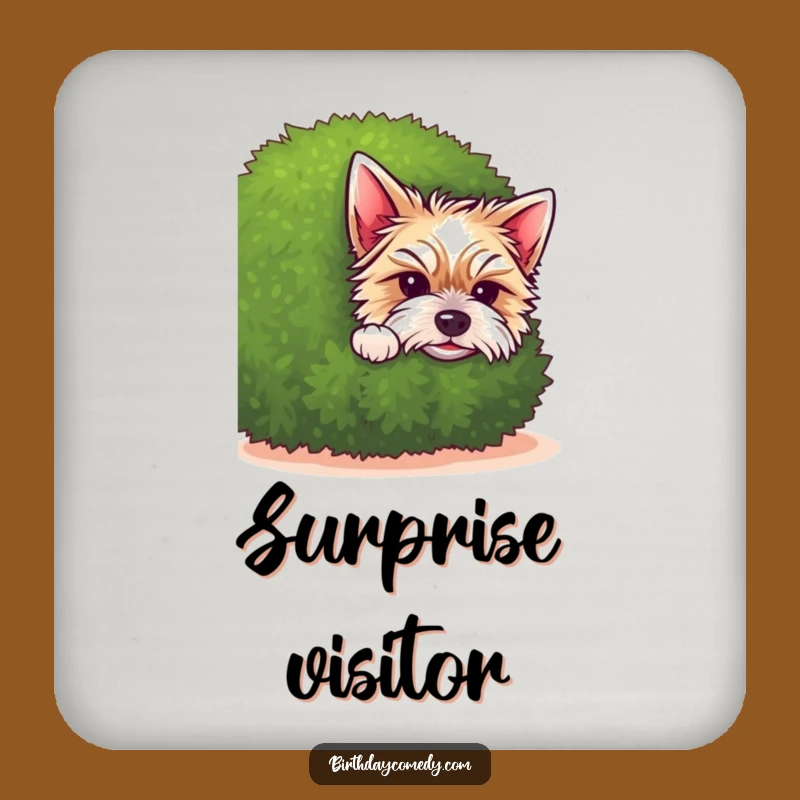 Funny Terrier Coasters: Protect Surfaces with a Peeking Puppy